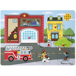 Melissa and Doug (10736) - "Around the Fire Station, Sound Puzzle" - 8 pieces puzzle