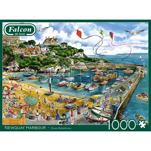 Falcon (11290) - Fiona Osbaldstone: "Newquay Harbour" - 1000 pieces puzzle