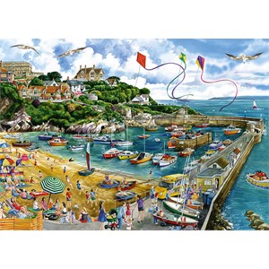 Falcon (11290) - Fiona Osbaldstone: "Newquay Harbour" - 1000 pieces puzzle