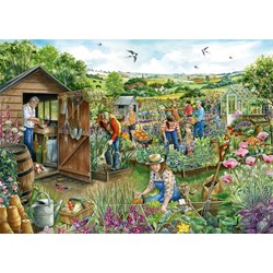 Falcon (11265) - Fiona Osbaldstone: "Down at The Allotment" - 1000 pieces puzzle