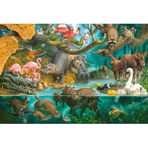 Schmidt Spiele (56306) - "Animal Families on the Shore" - 100 pieces puzzle
