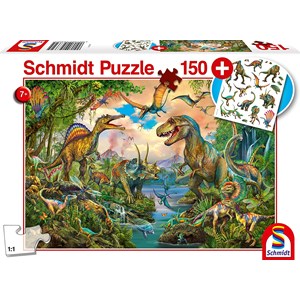 Schmidt Spiele (56332) - "Wild dinosaurs" - 150 pieces puzzle