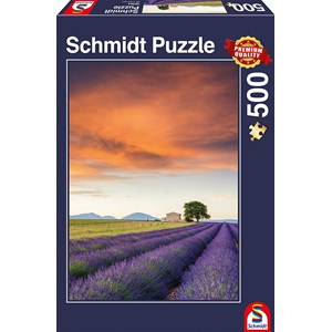 Schmidt Spiele (58364) - "Field of Lavender, Provence" - 500 pieces puzzle