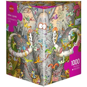 Heye (29921) - Marino Degano: "Elephant’s Life" - 1000 pieces puzzle