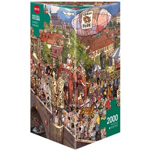 Heye (29926) - Doro Göbel: "Street Parade" - 2000 pieces puzzle