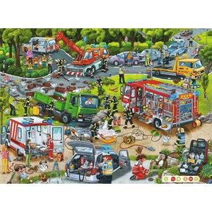 Ravensburger (00554) - "Entdecken, Erleben, im Einsatz (German)" - 100 pieces puzzle
