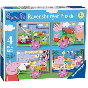 Ravensburger (6958) - "Peppa Pig" - 12 16 20 24 pieces puzzle