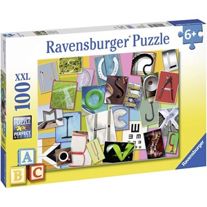 Ravensburger (10761) - "Funny alphabet" - 100 pieces puzzle