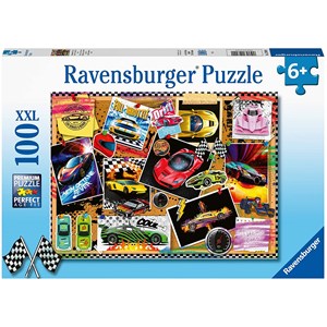 Ravensburger (12899) - "Race Cars" - 100 pieces puzzle