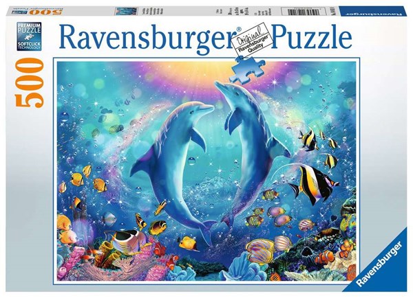Ravensburger (14811) - "Dolphins" - 500 pieces puzzle