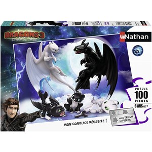 Nathan (86767) - "Dragons" - 100 pieces puzzle