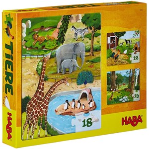 HABA (4960) - "Animals" - 12 15 18 pieces puzzle