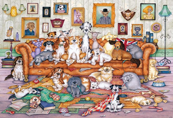 Gibsons (G3118) - Linda Jane Smith: "The Barker-Scratchits" - 500 pieces puzzle