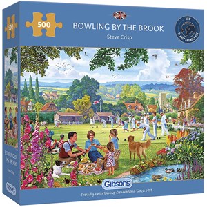 Gibsons (G3125) - Steve Crisp: "Bowling by the Brook" - 500 pieces puzzle