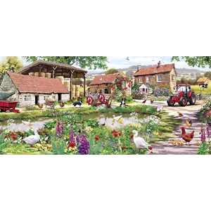 Gibsons (G4048) - Richard Macneil: "Duckling Farm" - 636 pieces puzzle