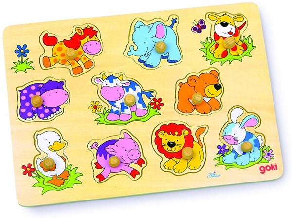 Goki (57838) - "Baby Animals" - 10 pieces puzzle