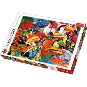 Trefl (37328) - "Colourful birds" - 500 pieces puzzle