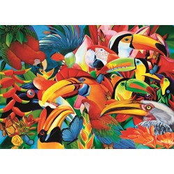 Trefl (37328) - "Colourful birds" - 500 pieces puzzle
