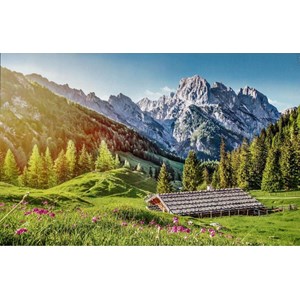 Castorland (B-53360) - "Summer in the Alps" - 500 pieces puzzle