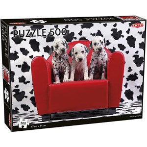 Tactic (55251) - "Dalmatian Puppies" - 500 pieces puzzle