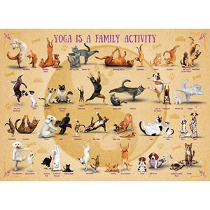 Eurographics (6500-5354) - "Yoga is A Family Activity" - 500 pieces puzzle