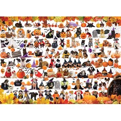 Eurographics (6000-5416) - "Halloween Puppies and Kittens" - 1000 pieces puzzle