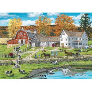 Eurographics (8300-5382) - Bob Fair: "Farm by the Lake" - 300 pieces puzzle