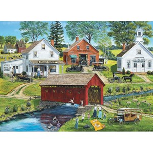Eurographics (8300-5383) - Bob Fair: "Old Covered Bridge" - 300 pieces puzzle