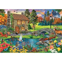Trefl (65006) - "Cottage in the Mountains" - 6000 pieces puzzle