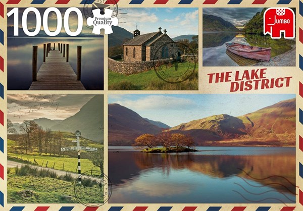 Jumbo (18840) - "Greetings from The Lake District" - 1000 pieces puzzle