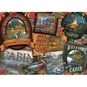 Cobble Hill (80040) - Sam Timm: "Cabin Signs" - 1000 pieces puzzle