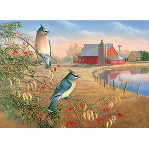 Cobble Hill (80189) - Sam Timm: "Cedar Waxwings" - 1000 pieces puzzle
