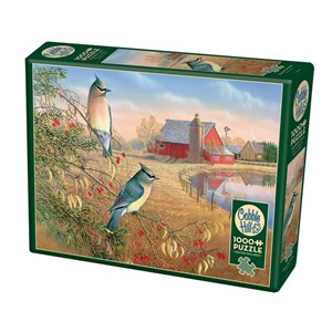 Cobble Hill (80189) - Sam Timm: "Cedar Waxwings" - 1000 pieces puzzle