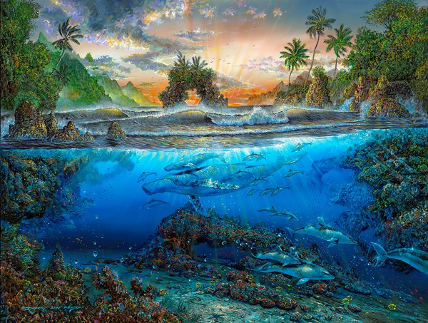 SunsOut (80168) - Robert Lyn Nelson: "Secret Cove" - 500 pieces puzzle