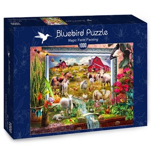 Bluebird Puzzle (70029) - Jan Patrik Krasny: "Magic Farm Painting" - 1000 pieces puzzle