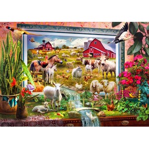 Bluebird Puzzle (70029) - Jan Patrik Krasny: "Magic Farm Painting" - 1000 pieces puzzle