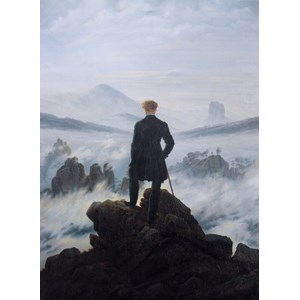 Grafika (01719) - Caspar David Friedrich: "Wanderer above the sea of fog, 1818" - 300 pieces puzzle