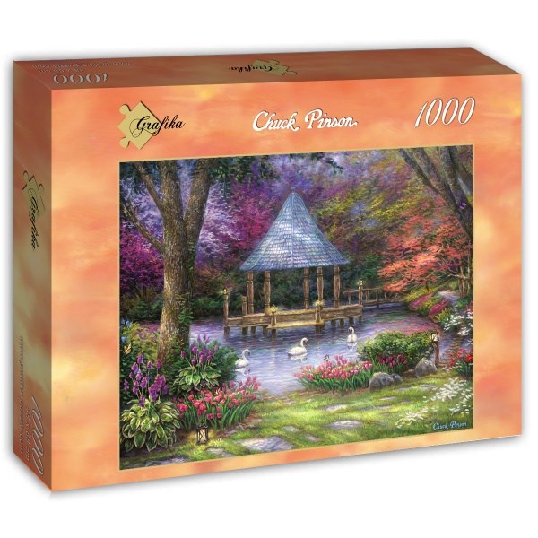 Grafika (t-00813) - Chuck Pinson: "Swan Pond" - 1000 pieces puzzle