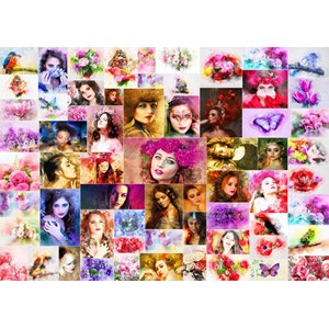 Grafika (t-00914) - "Collage, Women" - 1000 pieces puzzle