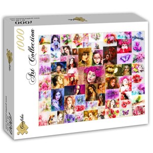Grafika (t-00914) - "Collage, Women" - 1000 pieces puzzle