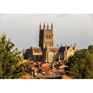 Grafika (t-00936) - "Worcester Cathedral viewed from Fort Royal Park" - 1500 pieces puzzle