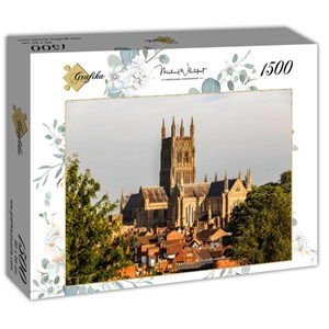 Grafika (t-00936) - "Worcester Cathedral viewed from Fort Royal Park" - 1500 pieces puzzle