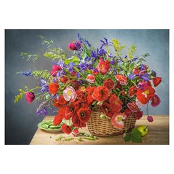 Castorland (B-53506) - "Bouquet with Poppies" - 500 pieces puzzle