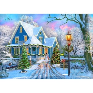 Bluebird Puzzle (70340) - Dominic Davison: "Christmas at Home" - 1000 pieces puzzle