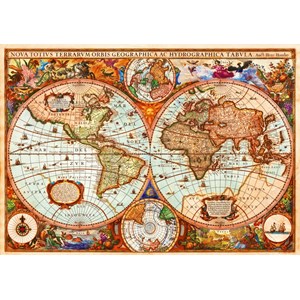 Bluebird Puzzle (70329) - Aimee Stewart: "Vintage Map" - 1000 pieces puzzle