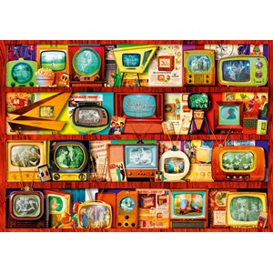 Bluebird Puzzle (70330) - Steve Crisp: "Golden Age of Television-Shelf" - 1000 pieces puzzle