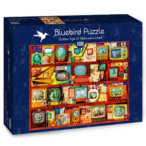 Bluebird Puzzle (70330) - Steve Crisp: "Golden Age of Television-Shelf" - 1000 pieces puzzle