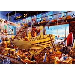 Bluebird Puzzle (70316) - Hiroyuki: "Boat Yard" - 1000 pieces puzzle