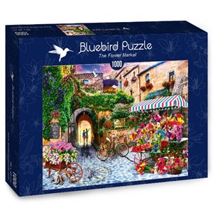 Bluebird Puzzle (70334) - Jason Taylor: "The Flower Market" - 1000 pieces puzzle