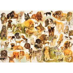Jumbo (18596) - "Dogs Poster" - 1000 pieces puzzle